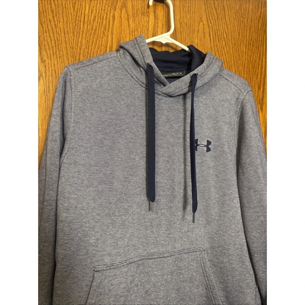 Under Armour ColdGear Men's Size M Hoodie Sweatshirt Gray‎ With Logo